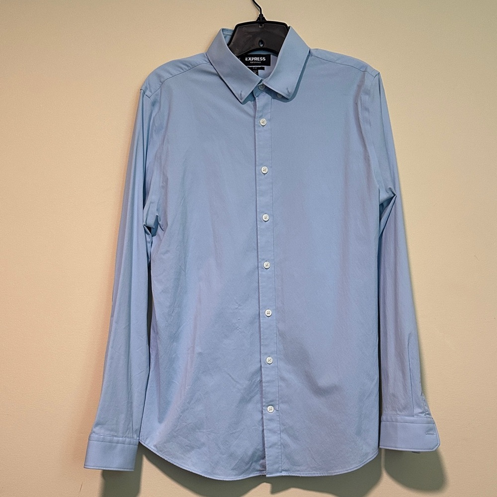 Express Men's Sky Blue Dress Shirt